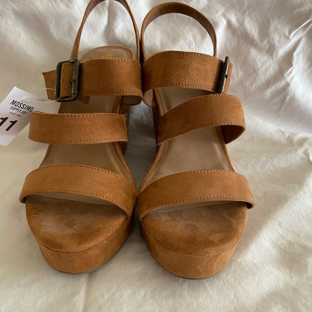 Women's Brown Suede Platform Sandals